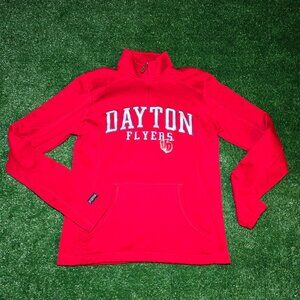 ❤️University of Dayton Flyers 1/4 zip pullover sweatshirt Jansport